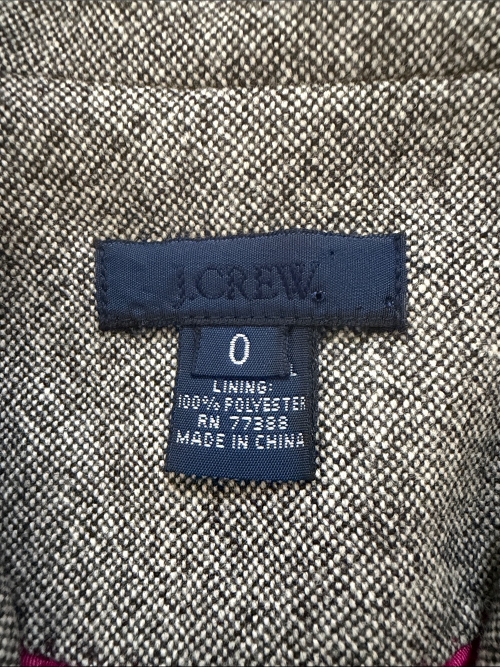 J.Crew Gray Wool Herringbone Blazer | Size 0 - Picture 2 of 6